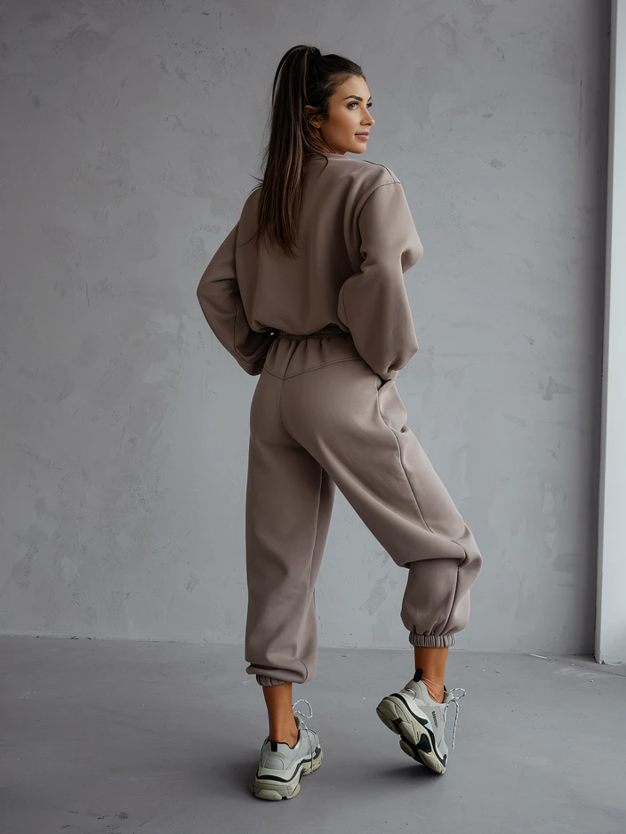 Royalfashion Damen Baumwoll Trainingsanzug Set