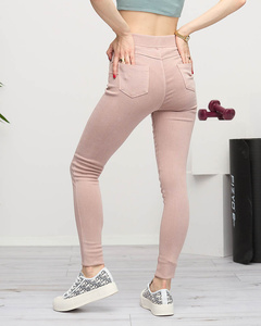 Hellrosa Treggings für Damen - Kleidung