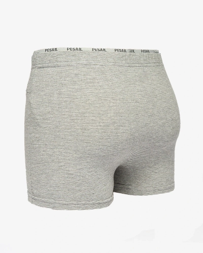 Royalfashion Hellgrau gestreifte Herren-Boxershorts