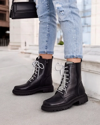 Royalfashion Damen Stiefel aus Öko-Leder Velinol