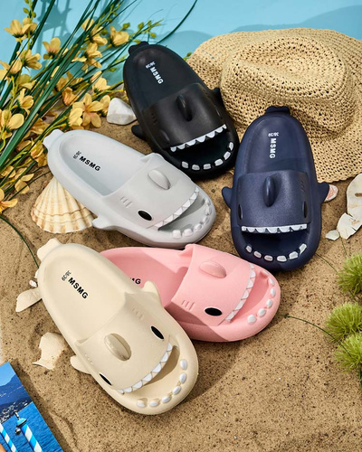 Royalfashion Damen-Gummi-Hai-Flip-Flops