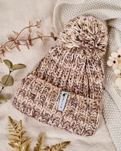 Royalfashion Damenstrickmütze mit Bommel