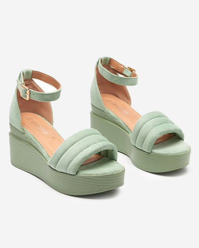 Grüne Keilsandalen für Damen Okita - Schuhe