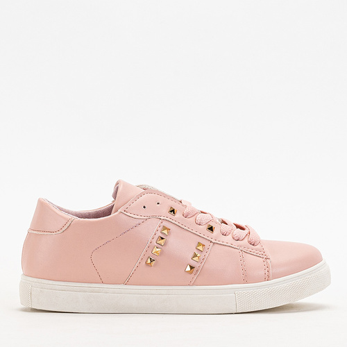 Pinke Damen-Sneakers mit Cyris-Nieten- Schuhe