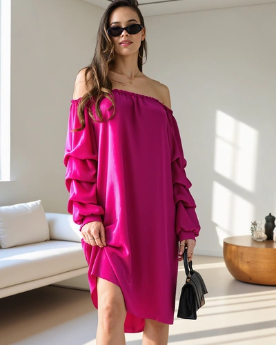 Royalfashion Glattes Damenkleid a'la Spanisch mit Rüschen