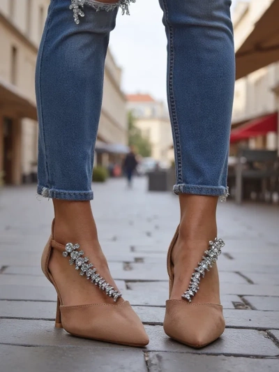 Royalfashion Damen-Stilettos mit Strass Seenes