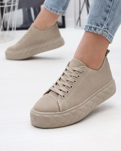Beige Damen Plateau-Sneaker Sedix - Footwear