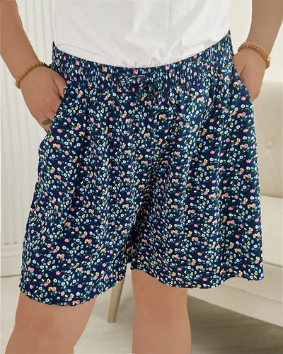 Royalfashion Shorts aus Stoff mit Blumen PLUS SIZE