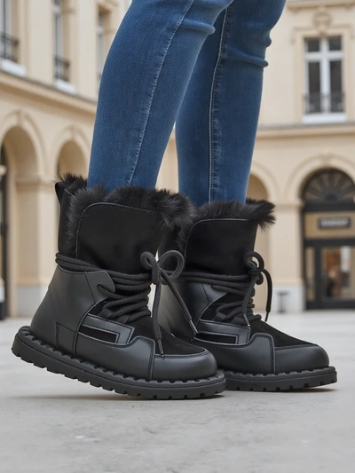 Royalfashion Damen Schnür-Stiefel Viovi