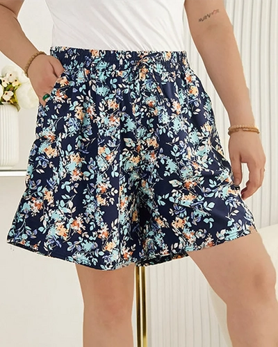 Royalfashion Shorts aus Stoff mit Blumen PLUS SIZE