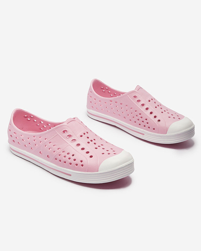 Rosa durchbrochene Kinder-Sneakers aus Gummi Jiteri - Footwear