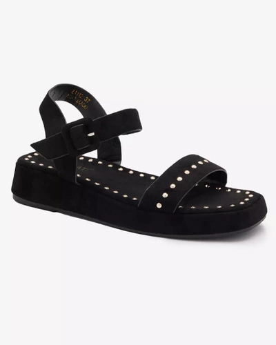 Schwarze Damen-Sandalen mit Strass Franssia - Schuhe