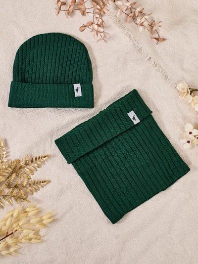 Royalfashion Winter-Set Universal - Beanie-Mütze mit einem Schlauchschal