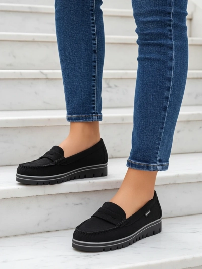 Sabella Чорні Мокасини з Екошкіри