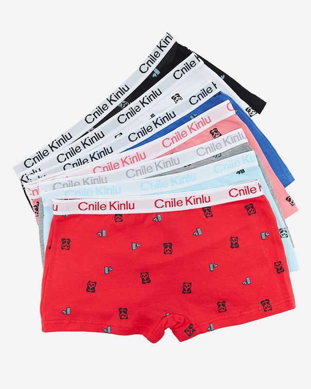 Mehrfarbige Boxershorts für Damen 7 / Packung PLUS SIZE - Unterwäsche