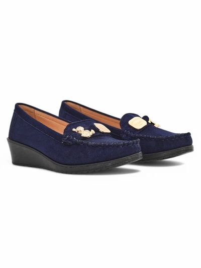 Royalfashion Damen-Loafer auf niedrigem Keil Mollan