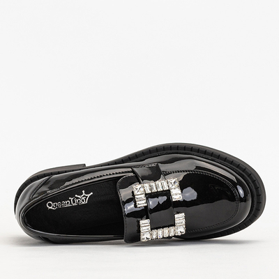 Schwarze Damenschuhe mit Larri-Kristallen - Schuhe