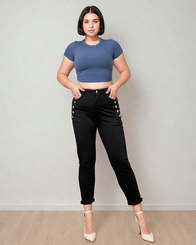 Royalfashion Damen Mom Jeans Hose PLUS SIZE