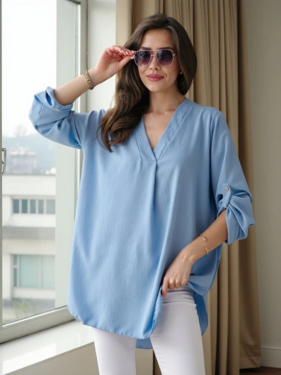 Royalfashion Langes Oversized-Shirt für Damen