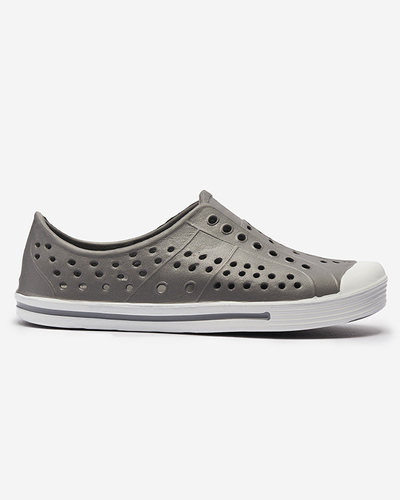 Graue durchbrochene Kinder-Sneakers aus Gummi Jiteri - Footwear