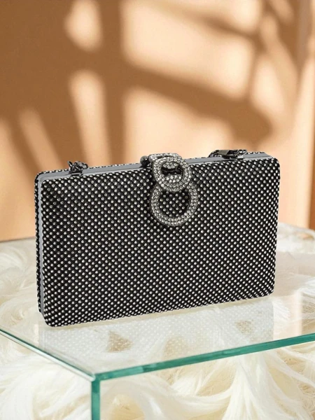 Royalfashion Damen Clutch Handtasche mit Zirkonia Armeddo