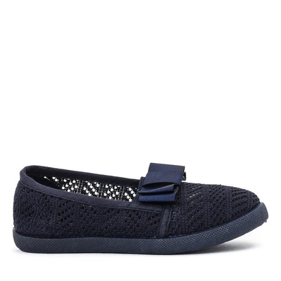 Marineblaue Slipper für Mädchen Tabbi - Schuhe