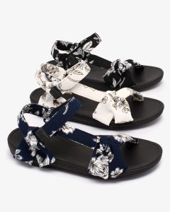 Royalfashion Damen Printsandalen in navy blau Andreti