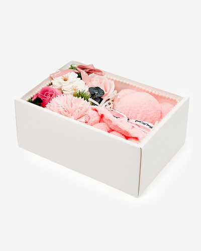 Royalfashion Flowerbox Blumen in einer Box mit einem Teddybär