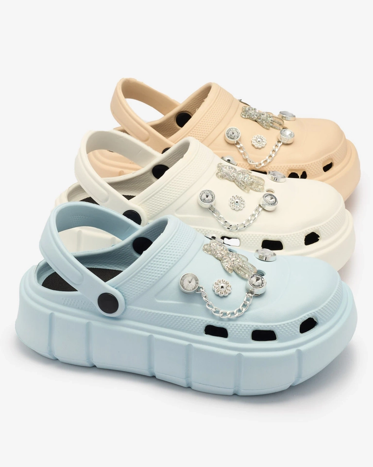 Royalfashion Weiße Damen-Gummi-Flip-Flops Kooranza