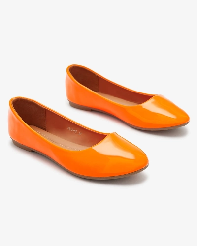 Neonorange lackierte Damen-Ballerinas Fama - Footwear