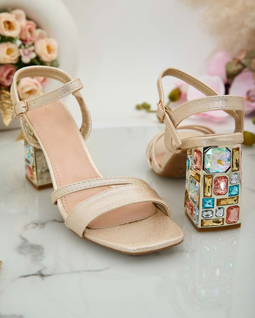 Жіночі босоніжки Royalfashion Solepte зі стразами