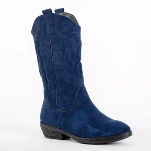 OUTLET Navy Stiefel aus Öko-Wildleder a'la Ashgi Cowboystiefel - Schuhe