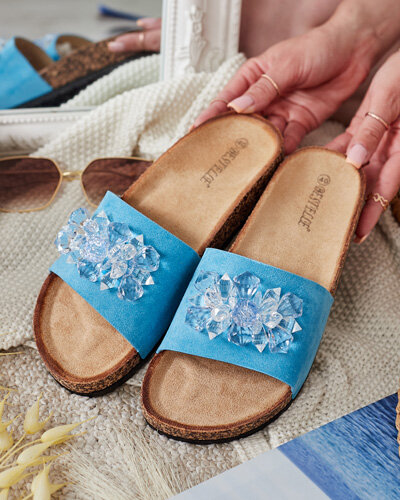 Royalfashion Damen Villo Strass-Flip-Flops