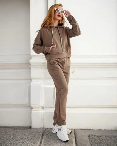 Royalfashion Damen-Sweatshirt-Set aus Baumwolle