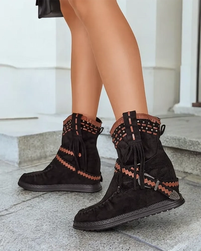 Royalfashion Women's Mollaf Tassel Booties