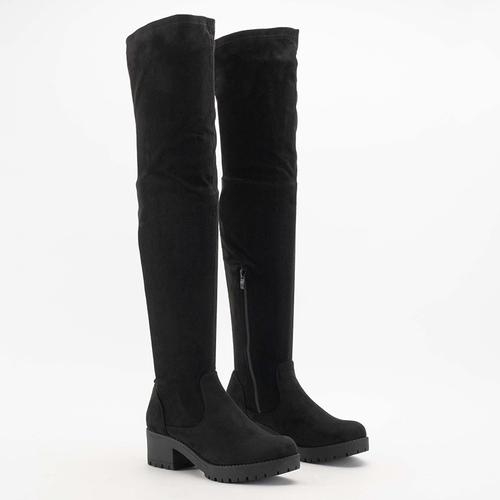 Чорні жіночі ботфорти Erwineta