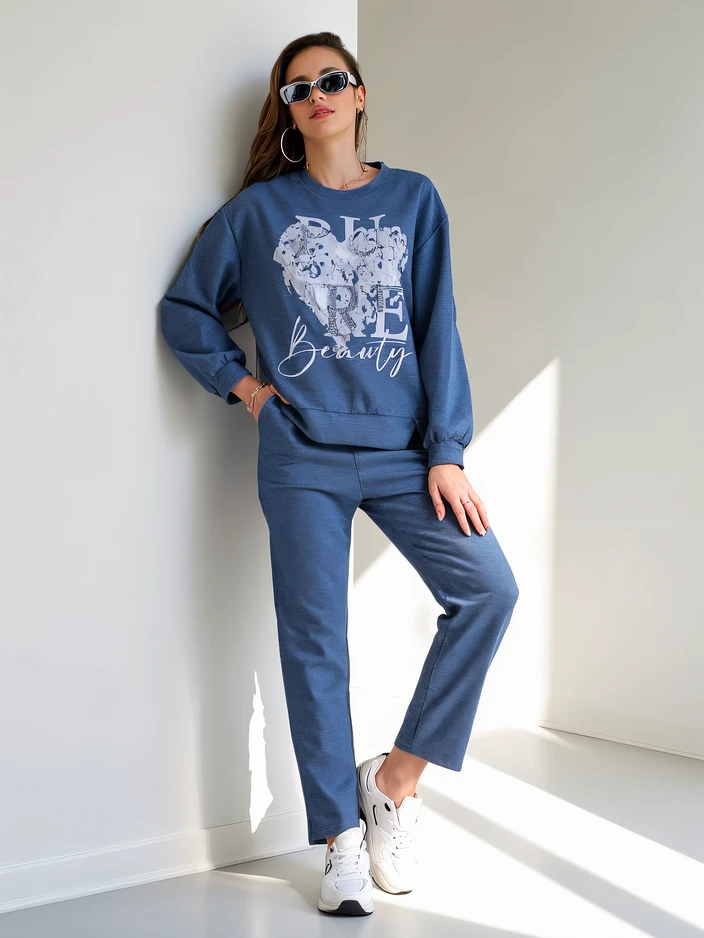 Royalfashion Damen Viskose-Set mit Druck