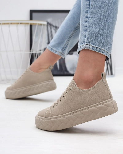 Beige Damen Plateau-Sneaker Sedix - Footwear