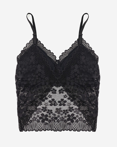 Bralette-BH aus schwarzer Spitze für Damen - Unterwäsche