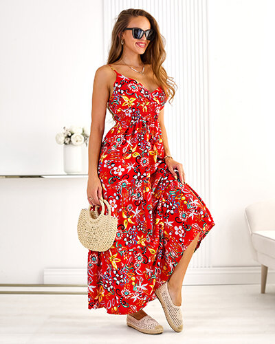 Royalfashion Damen Midikleid aus Baumwolle