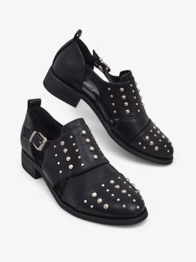Royalfashion Damenschuhe mit Ausschnitten und Nieten Azaldoes