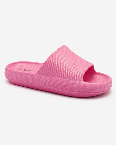 Royalfashion Fuchsia Damen-Gummi-Flip-Flops mit Prägung Okeris