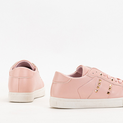 Pinke Damen-Sneakers mit Cyris-Nieten- Schuhe