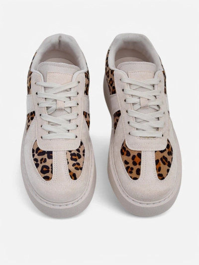 Royalfashion Damen sportliche Sneakers mit Leopardenmuster Big Cat