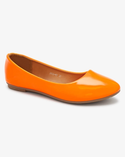 Neonorange lackierte Damen-Ballerinas Fama - Footwear