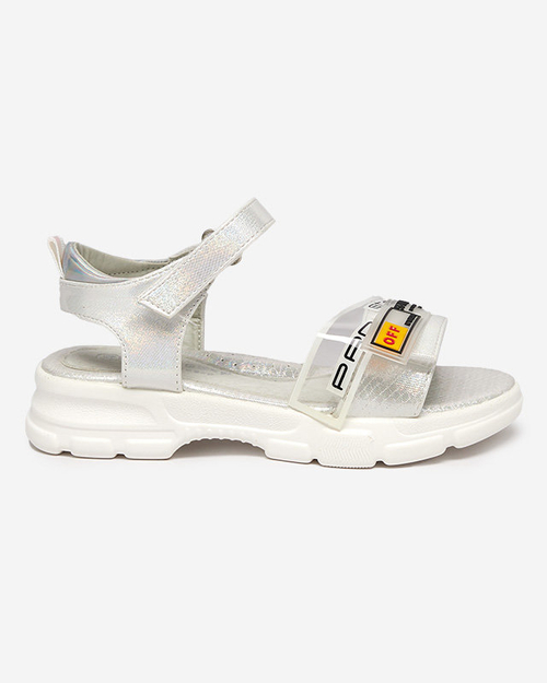 Сріблясті блискучі босоніжки для дівчат Lorij - Взуття