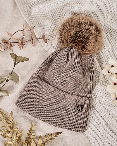 Royalfashion Damen Wintermütze mit Bommel