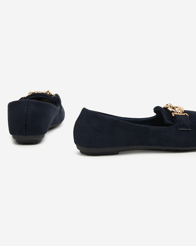 Marineblaue Brussi-Loafer aus Öko-Wildleder - Schuhe