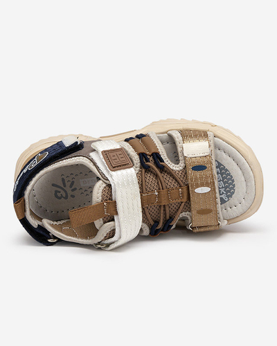 Beige Kindersandalen mit Klettverschluss Meteris - Schuhe