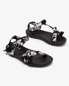 Royalfashion Damen Sandalen mit Druck in schwarz Andreti